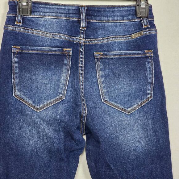 KanCan for Maurices Distressed Skinny Jeans Dark Wash 25 - Picture 6 of 9